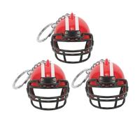 TEMPNAP 3pièces Lot De Porte-clés Mini Casques Rugby Football Hockey Pour Décorer Sac à Dos Et Événements Sportifs Pour Fans Et Collectionneurs