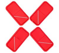 TEMPNAP 4 Pièces Patchs Auto-agrippants en PVC Rouge pour Chapeaux et Pochettes, Design Couleur Vive, Légers et Faciles à Fixer pour Sports de Plein Air