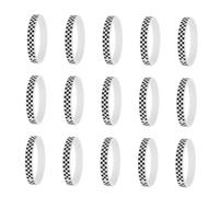 TEMPNAP 40 Pièces Silicone Wristbands Racing Flag Pattern Wristbands For Party Festival Sports Events Race Car Accessories