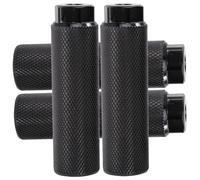 TEMPNAP 4pcs Repose-Pieds BMX Détachables en Alliage D'aluminium Noir Rainures Antidérapantes pour Roue Arrière de Vélo, Installation Facile et Design Cylindrique