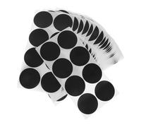 TEMPNAP 50 Feuilles Étiquettes Rondes Autocollantes Noires Pack de Autocollants Écrits Main pour Bureau et Activités Adhésif Fort et Haute Visibilité pour Organisation