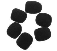 TEMPNAP 6 Pièces Bonnette Micro Mousse Pare-brise Mini pour Micro-cravate sans Fil Noir, Haute Résistance Vent, Compacte et Portable, pour Activités en Extérieur