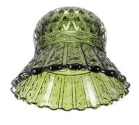 TEMPNAP Abat-jour en Verre à Motif Filet pour Lampe sur Pied et Lampe de Table, Éclairage Doux, Bord Festonné Vintage Élégant pour Décoration Intérieure