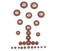 TEMPNAP Accessoires de Remplacement Étanches Ensemble de 28 Coussins en Cuir Marron en Pu et Feutre, Modèle Standard pour Réparation pour Saxophone Alto