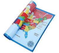 TEMPNAP Affiche Éducative Murale Carte des États- pour Garçon et Filles, Papier Robuste aux Coins Arrondis, Poster D’apprentissage Préscolaire Coloré, Décoration de Plusieurs styles