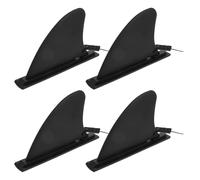 TEMPNAP Aileron de Remplacement Contrôle Directionnel 4 Pièces pour Paddleboard , Aileron de Canoë Détachable en PVC Noir Stabilité Renforcée , pour Paddleboard et Canoë , Sports