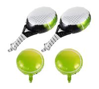 TEMPNAP Ballon de Tennis Gonflable Vert en Aluminium Réutilisable, Décor Sportif pour Fête D'anniversaire et Événements à Thème Sportif, 1 Set Unique et Festif
