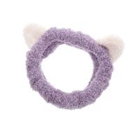 TEMPNAP Bandeau De Maquillage à Oreilles De Chat Peluche Douce Élastique Et Confortable Pour Lavage Du Visage Le Spa Activités Extérieures Accessoire De Mode Pour Femmes Adolescentes