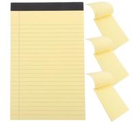 TEMPNAP Blocs-notes Détachables à Lignes Horizontales Jaunes Lot de 4 Papier, Petit Cahier Pratique Maison Bureau