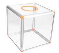 TEMPNAP Boîte de Loterie Transparente Cubique 29 CM X 29 CM pour Réunions Annuelles et Activités de Bureau Rangement Billets et Boules de Tombola Multifonction