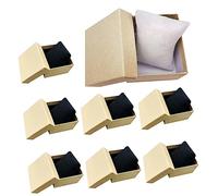 TEMPNAP Boîte De Montre Vintage en Papier Kraft Rétro Coffret De Rangement Léger Et Compact Étui De Montre De Voyage pour Et Bijoux Lot De 8 Intérieur Noir Et Blanc