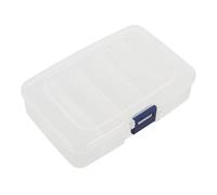TEMPNAP Boîte de Rangement Blanche pour Protection et Classification Facile 5 Compartiments en PP Design Rectangulaire Grille pour Lames de Scie et Petites Pièces