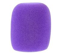 TEMPNAP Bonnette Anti-vent Microphone en Mousse Épaisse Lavable, Protection Anti-chute Compatible pour Micro à Main, Pare-brise Violet pour Usage Ktv et Karaoké Maison