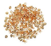 TEMPNAP Bouchons D'oreilles Accessoires Chic et Simples 200 Pièces en Acier Inoxydable Or Finition Fine pour Fabrication de Boucles D'oreilles pour Bricolage