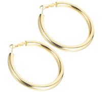 TEMPNAP Boucles D'oreilles Créoles Grandes en Cuivre Or, Légères et Résistantes Ternissement, Design Minimaliste Élégant pour Fête et Usage Quotidien