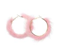 TEMPNAP Boucles D'oreilles Pendantes Femme Rondes en Rose, 1 Paire, Bijoux Circulaires Élégants pour Soirée, Travail et Usage Quotidien