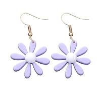 TEMPNAP Boucles D'oreilles Pourpre en Acrylique Forme Marguerite, Fermeture Design Nouvelle, Confortables à Porter, pour Habiller Jean ou T-shirt en Toute Occasion