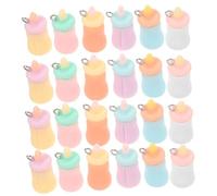TEMPNAP Breloques en Résine Colorées 24Pcs pour Bébés Pendentifs Soi-Même Décorations de Bijoux Accessoires pour Artisanat pour Bracelets et Colliers