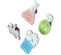 TEMPNAP Broches de Chimie Créatives et 4 Pièces en Alliage Épingles Décoratives Fixes pour Vêtements et Vestes pour Professeurs et Écoles Écoles