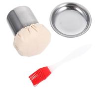 TEMPNAP Brosse Graisse Crêpière Acier Inoxydable Plateau Outil Multifonction pour Étaler Huile sur Pancakes et Crêpes Petit-Déjeuner Essuie-Glace la Cuisine Usage Couleur Aléatoire