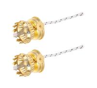 TEMPNAP Brûleurs de Lampe à Pétrole avec Porte-mèche Lot de 2 en Alliage de Zinc Doré Faciles à Utiliser et Solide pour Réparer Vos Lampes à Huile Vintage