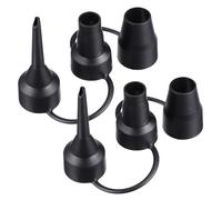 TEMPNAP Buse pour Pompe à Air en Plastique 3 Tailles Détachables, Ensemble de 2 Sets, Accessoire Pratique pour Gonflage de Ballons et Pneus, Design Trois