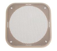 TEMPNAP Cache Grille Carré pour Haut-Parleur 4 Pouces en Fer et Plastique Beige avec 4 Vis, Accessoires Voiture Polyvalents pour Applications Audio et Automobiles