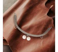 TEMPNAP Cadre de Paquet à Main Incurvé 205 CM en Métal Grainé Fermoir Perle Accessoire pour Fabrication de Pochette Motif Floral Classique Cadre Porte-Monnaie Artisanal DIY