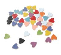 TEMPNAP Carreaux de Mosaïque en Céramique de Cœur Colorés pour Décoration Diy, 200g, Effet Décoratif, pour Artisanat et Décoration Intérieure Couleur Aléatoire