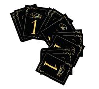 TEMPNAP Cartes Numéro de Table Résistantes Lot de 30 en Carton Noir 4x6 Pouces et Faciles à Repérer pour Mariage et Pendaison de Crémaillère