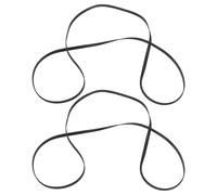 TEMPNAP Ceinture de Phonographe Noire en Caoutchouc 2pcs pour Tourne-disque Vinyle, Facile à Remplacer, Haute Performance, Accessoire Essentiel pour Platine