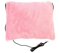 TEMPNAP Chauffe-Mains Électrique USB Portable en Flanelle Rose Cache-Mains Oreiller Doux et Rechargeable Chauffage d'hiver pour Bureau Étude et Jeux Maintien Chaleur Rapide et