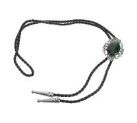 TEMPNAP Collier Bolo Western Pierre Naturelle Avec Pendentif Ajustable Pour Hommes Et Femmes Bijou Boho Turquoise Et Cordon Pu Pour Style Élégant