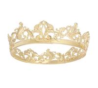 TEMPNAP Couronne en Métal Or pour Homme et Femme, Accessoire de Cheveux Élégant et Simple, pour Bal de Fin D'année et Journée Spéciale, Style Mode et Compatible Différents Costumes