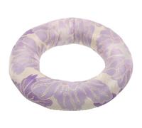 TEMPNAP Coussin Rond Expérience de Contemplation Fluide en Tissu Lavande pour Bols Chantants Offrant une Meilleure Adhérence et Bols Chantants en Cristal en Studio de Yoga
