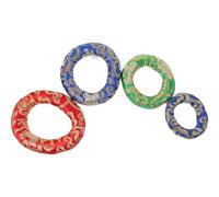 TEMPNAP Coussinet de Bol Chantant en Coton, Lot de 4 Pièces de 10 à 16cm, Support Élégant D'anneau pour Contemplation et Yoga Broderie Chinoise Couleur Aléatoire
