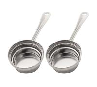 TEMPNAP Cuillères Doseuses en Acier Inoxydable 2pcs Multifonctions pour Pâtisserie Cuisine, Ustensiles Portables Argentés pour Mesurer Sucre et Poudre à Lever