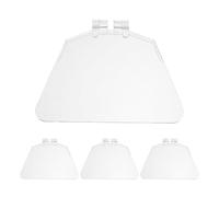TEMPNAP Écran de Protection Oculaire en Plastique Transparent pour Meuleuse D'établi, Résistant à l'usure, Solide, Taille 12x9cm, pour Réparation Mécanique et Travail du Métal, Lot de 4