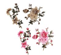 TEMPNAP Écussons à Coudre Fleurs en Polyester 2 Sets pour Vêtements Chic, Réparation de Jeans, Chemises, Jupes et Paquet à Dos