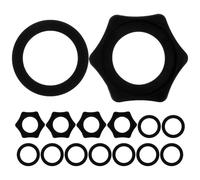 TEMPNAP Ensemble de 5 Anneaux Anti-chute pour Microphone sans Fil et Microphone de Scène en Silicone Noir, Facile à Installer et Utiliser pour Fêtes Familiales en Extérieur