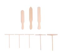 TEMPNAP Ensemble de 9 Pièces Ustensiles la Cuisine en Bois Râteau à Crêpes et Spatule à Crêpe Design Allongé, Surface Polie Lisse pour Protéger Poêles Antiadhésives