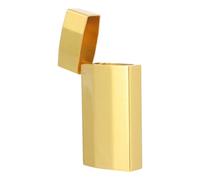 TEMPNAP Étui de Briquet Vintage en Métal Doré Couvercle à Clapet, Mini Format Portable et Léger, Protection Renforcée pour Briquet, Accessoire Pratique pour Voyage et Maison