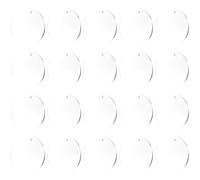 TEMPNAP Feuilles Acryliques Transparentes Rondes 7,5cm 20 Pièces Surface Lisse en Acrylique Blanc pour Porte-clés Diy pour Artisanat et Création