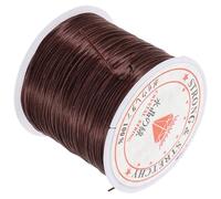 TEMPNAP Fil Élastique en Silicone 0,6 Mm Plat Noir pour Extensions de Cheveux, Conception Élastique Antidérapante, pour Projets Créatifs et Coiffures Invisibles