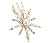 TEMPNAP Fleur Strass Peignes À Cheveux De Mariage Barrette De Mariée Accessoires De Cheveux De Mariage Pièces De Cheveux Peigne Latéral Pour Les Femmes Cristal Strass Fête De Bal