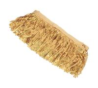 TEMPNAP Frange à Paillettes Doré pour Jupe de Danse Latine Garniture à Pompons et Sequins Accessoire DIY en Mètres