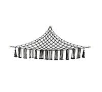 TEMPNAP Hamac Jouet En Peluche Suspendu En Filet Tressé Fait Main, Couleur Noire, Pour Chambres D’garçon Et Filles, Rangement Pratique Murale Pour Peluches Et Jouets Doux