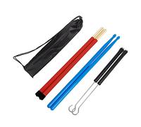TEMPNAP Kit Accessoires de Batterie Portable avec Brosse Fil et Baguettes Nylon Ensemble Complet avec Sac de Rangement pour Musiciens et Pratique de Percussions