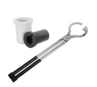 TEMPNAP Kit Creuset Graphite 65ml avec Pinces Sécurisées pour Fusion Métal et Argenté, Distribution Précise Chaleur, pour Ateliers de Fonderie de Bijoux