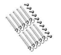 TEMPNAP Kit de Réparation 10 Sets Rivets à Tige Métallique et Écrous pour Ventilateur Pliant Manuel en Acier Inoxydable Argenté, Haute Performance et Facile à Retirer